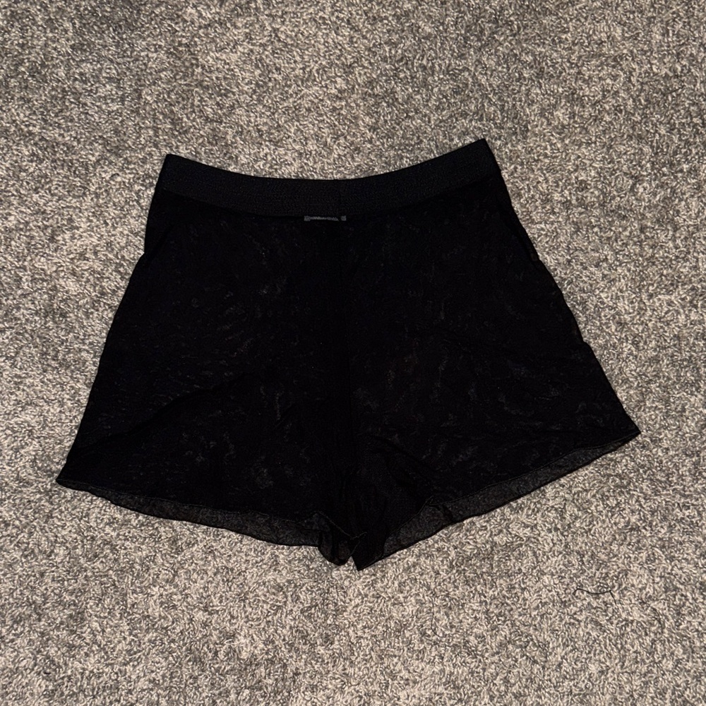 Icon Swim Black Sheer Swim Coverup Shorts Size S Women’s